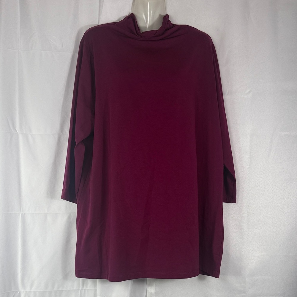 Attitudes by Renee Women's Tunic in Rich Burgundy